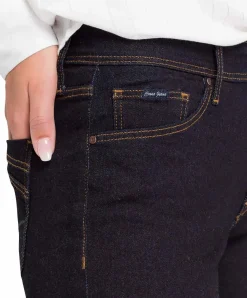 Cross Slim Fit Jeans Mom Anya in Rinsed Denim