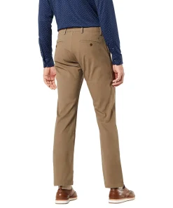 Dockers Chino Hose im Straight Fit aus braunem Twill