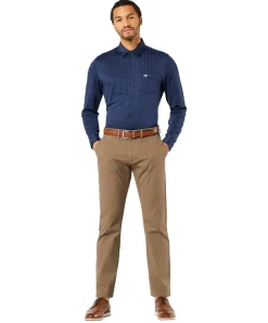 Dockers Chino Hose im Straight Fit aus braunem Twill