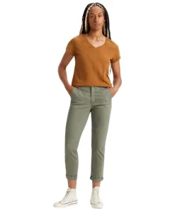 Dockers Chinohose mit Slim Fit in grüner Camo Färbung