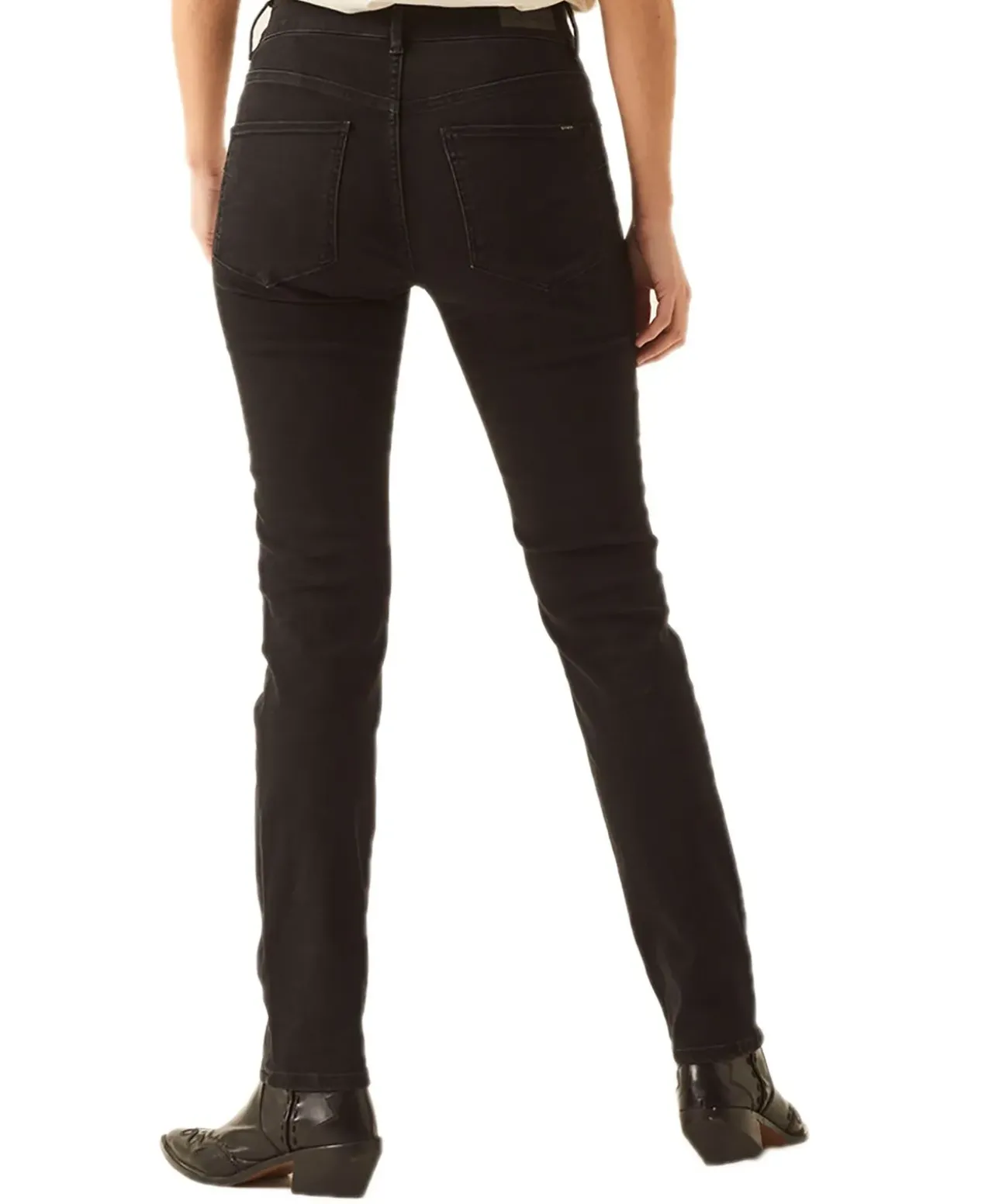 Garcia Caro Jeans Curved in schwarzem Dark Used