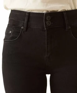 Garcia Caro Jeans Curved in schwarzem Dark Used