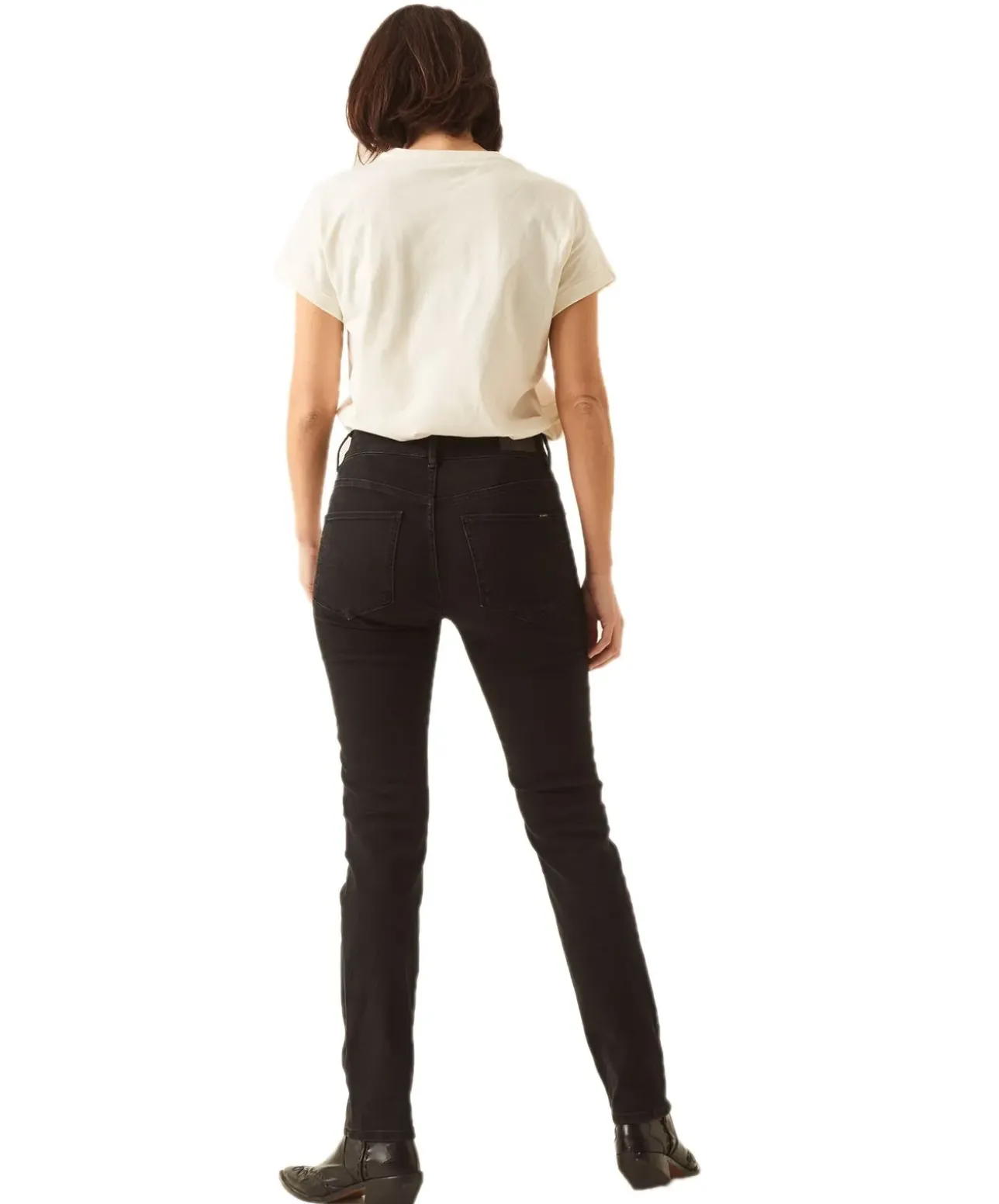 Garcia Caro Jeans Curved in schwarzem Dark Used