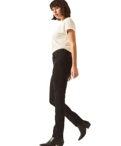 Garcia Caro Jeans Curved in schwarzem Dark Used
