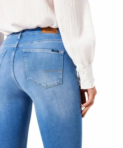 Garcia Celia Jeans Flared mit hoher Taille in Hellblau