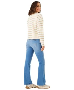 Garcia Celia Jeans Flared mit hoher Taille in Hellblau