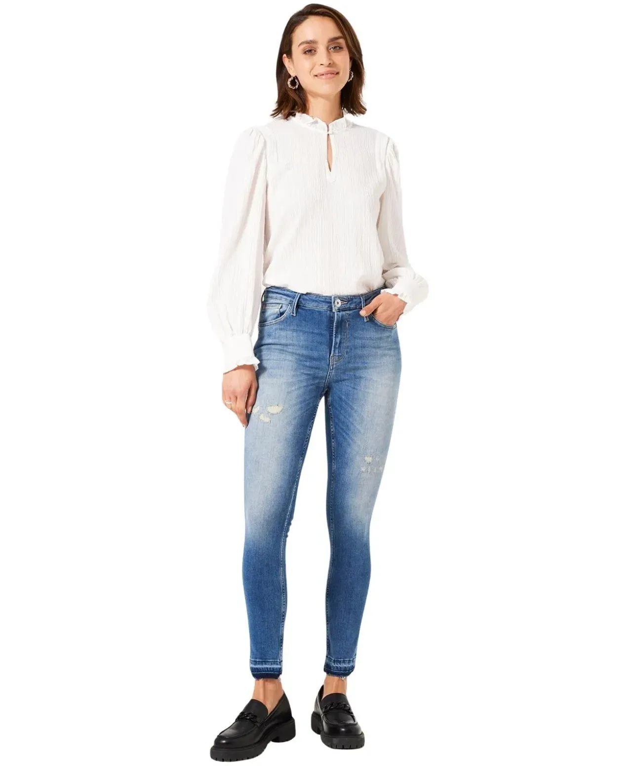 Garcia Celia Jeans Slim Fit in blauer Vintage Waschung