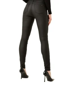 Garcia Damen Jeans Superslim Celia aus schwarzem Coated-Denim