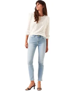 Garcia Jeans Curved Caro 285 in hellblau mit Slim Fit