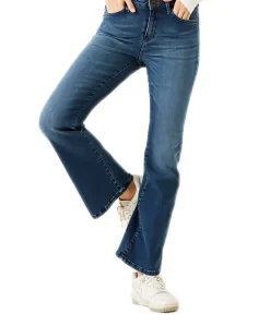 Garcia Jeans Flared Celia 245 in Mittelblau mit hoher Taille