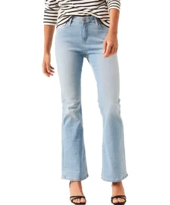 Garcia Jeans Flared Celia 245 mit hoher Taille in Hellblau