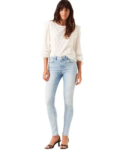 Garcia Jeans Slim Fit Celia 244 in Hellblau mit hohem Bund