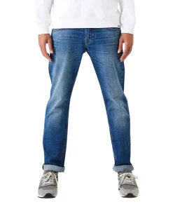 Garcia Russo Jeans Tapered in mittelblauer Waschung