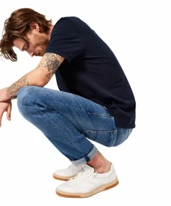 Garcia Savio Jeans Slim Fit in mittelblauem Used-Look