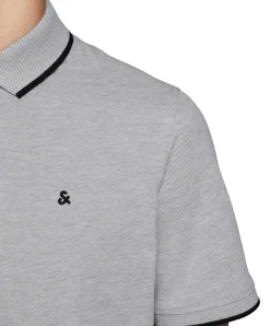 Jack & Jones Basic-Poloshirt Epaulos in Hellgrau