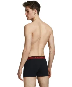 Jack & Jones Boxershorts Einfarbig (3 Stück) in Schwarzem Asphalt