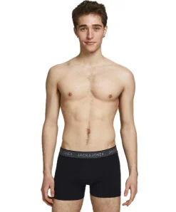 Jack & Jones Boxershorts Einfarbig (3 Stück) in Schwarzem Asphalt