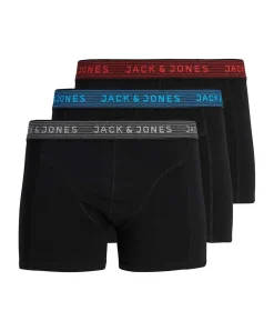 Jack & Jones Boxershorts Einfarbig (3 Stück) in Schwarzem Asphalt