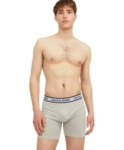 Jack & Jones Boxershorts Solid im 3er Pack mit Schriftzug
