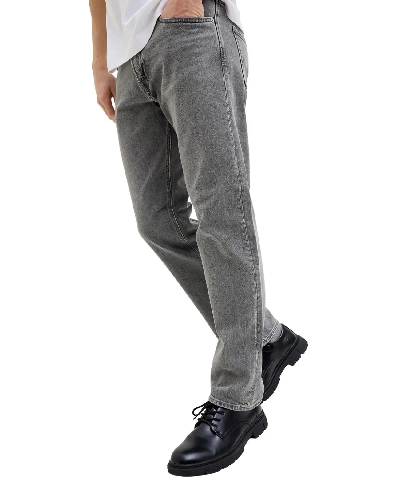 Jack & Jones Chris Jeans Relaxed Fit in grauer Waschung