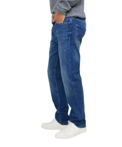 Jack & Jones Clark Regular Jeans in blauer Used-Waschung
