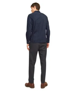 Jack & Jones Hemd Eremy in Dunkelblau mit Punkten