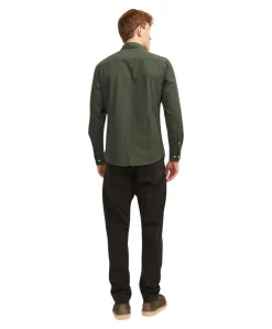 Jack & Jones Hemd Oxford mit Slim Fit in Dunkelgrün