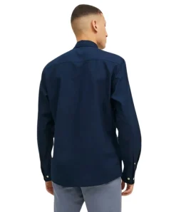 Jack & Jones Hemd Oxford mit Slim Fit in Dunkelblau
