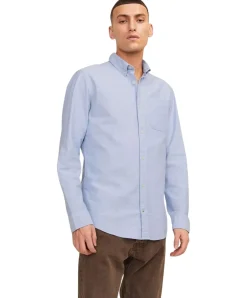 Jack & Jones Hemd Oxford mit Slim Fit in Hellblau