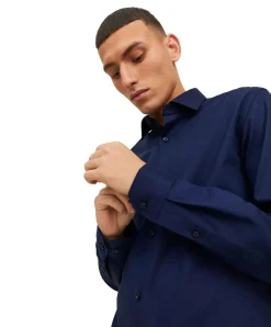 Jack & Jones Hemd Parker mit Langarm in Dunkelblau