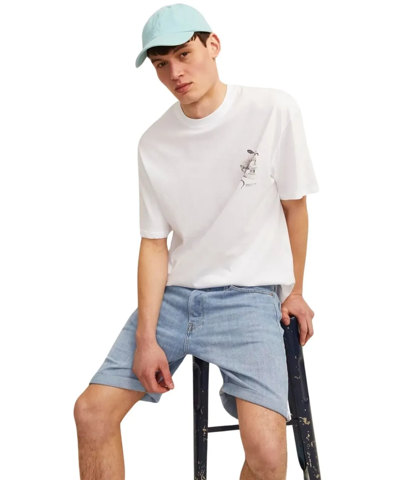 Jack & Jones Jeans Shorts Chris Wood in heller-Waschung
