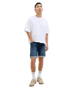 Jack & Jones Jeans Shorts Rick Icon in Mittelblau