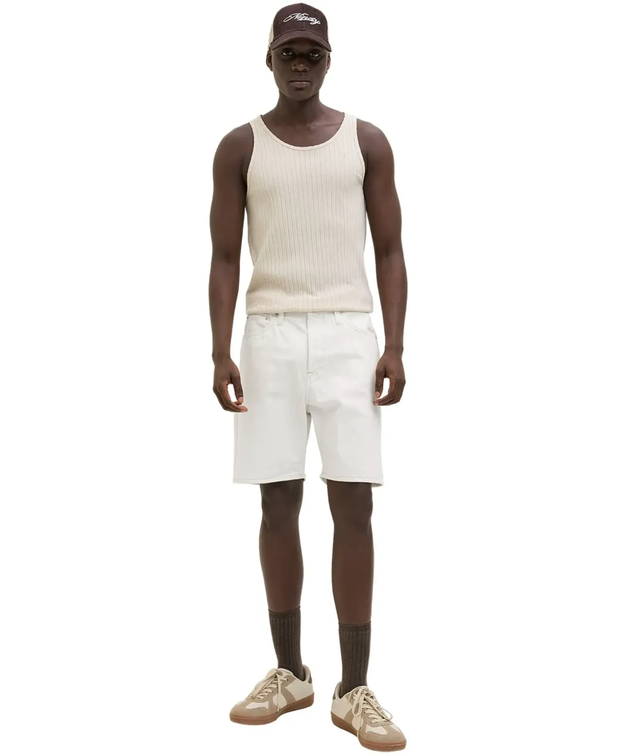 Jack & Jones Jeans Shorts Tony in Cremeweiß