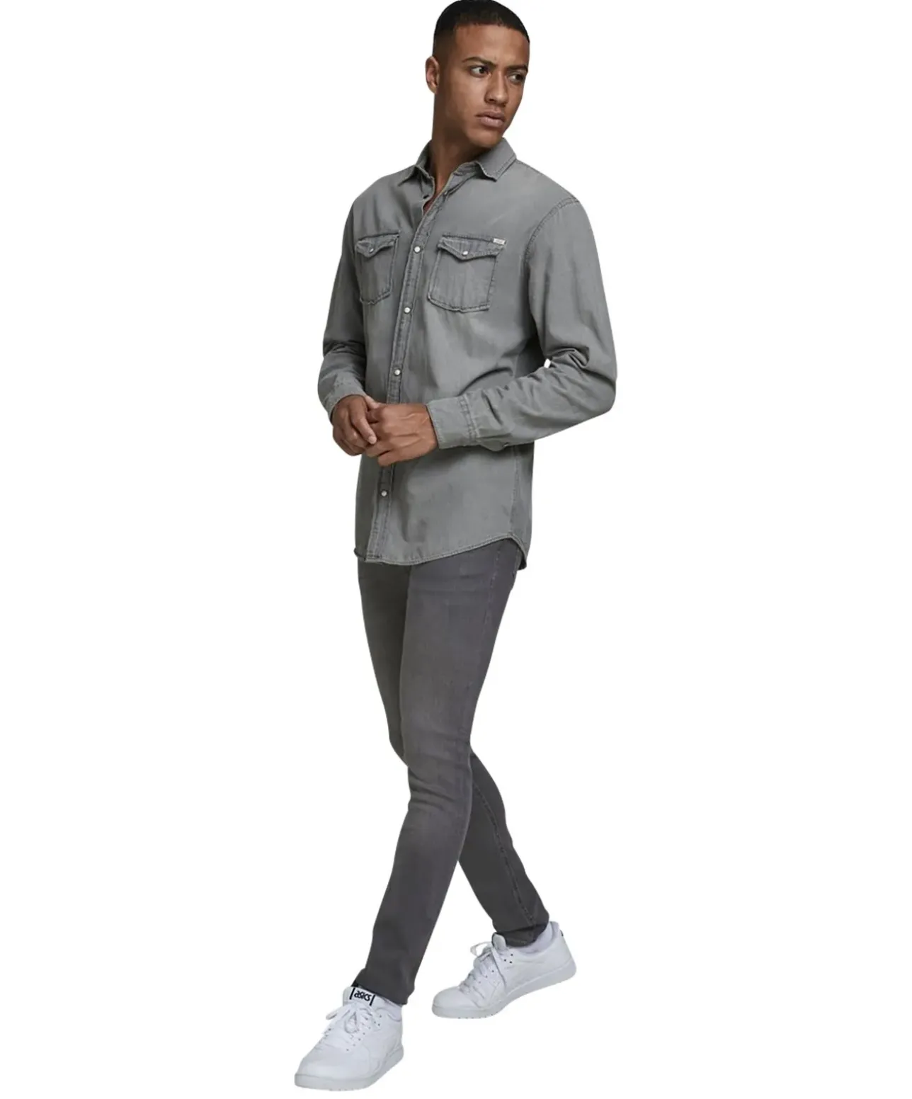 Jack & Jones Jeans Skinny Fit Liam aus grauen Grey Denim