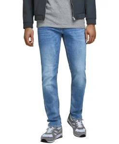 Jack & Jones Jeans Slim Fit Tim in Blue-Denim-Look