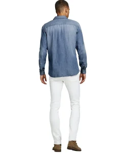 Jack & Jones Jeanshemd Heridan Shirt in blauer Used-Optik