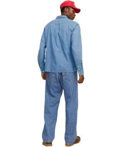 Jack & Jones Jeanshemd Travis in Hellblau mit Langarm