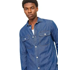 Jack & Jones Jeanshemd Travis aus Bio-Baumwolle in Blau