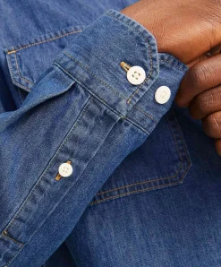 Jack & Jones Jeanshemd Travis aus Bio-Baumwolle in Blau