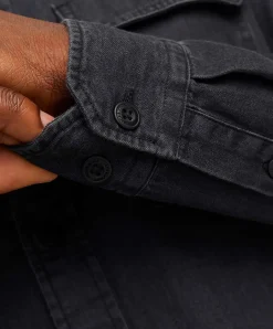 Jack & Jones Jeanshemd Travis in Schwarz mit Langarm