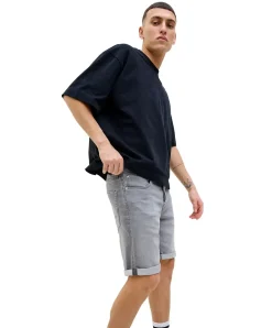 Jack & Jones Jeansshorts Rick Icon in grauer Used-Waschung