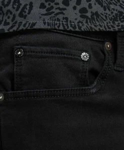 Jack & Jones Jeansshorts Rick in schwarzem Denim-Look