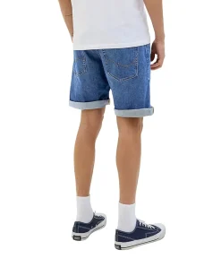 Jack & Jones Jeansshorts Rick in verwaschenem Mittelblau