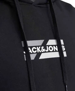 Jack & Jones Kapuzenpullover Corp Graphic Sweat in Schwarz