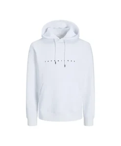 Jack & Jones Kapuzenpullover Star in Weiß mit Kordelzug