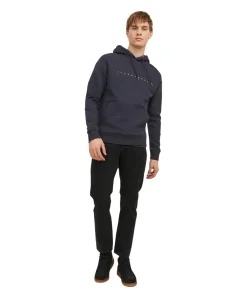 Jack & Jones Kapuzenpullover Star mit Kordeln in Blau
