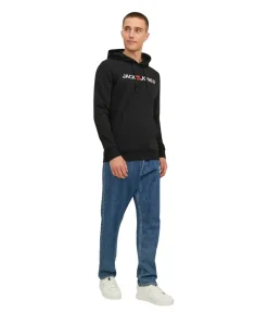 Jack & Jones Kapuzensweatshirt mit Logo in Black