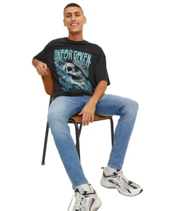 Jack & Jones Liam Jeans in Hellblau mit Skinny Fit
