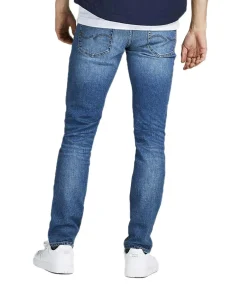 Jack & Jones Liam Jeans Skinny Fit in Mittelblau