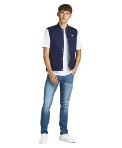 Jack & Jones Liam Jeans Skinny Fit in Mittelblau